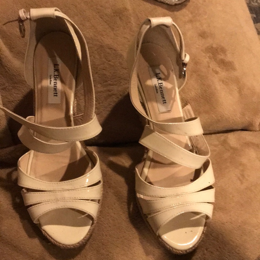 Lk Bennett white wedge Sandles 38.5